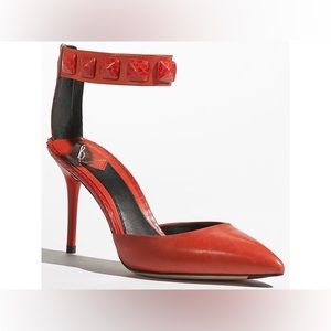 Brian Atwood Spring 2013 Mercada Red Leather Ankle Strap Pump